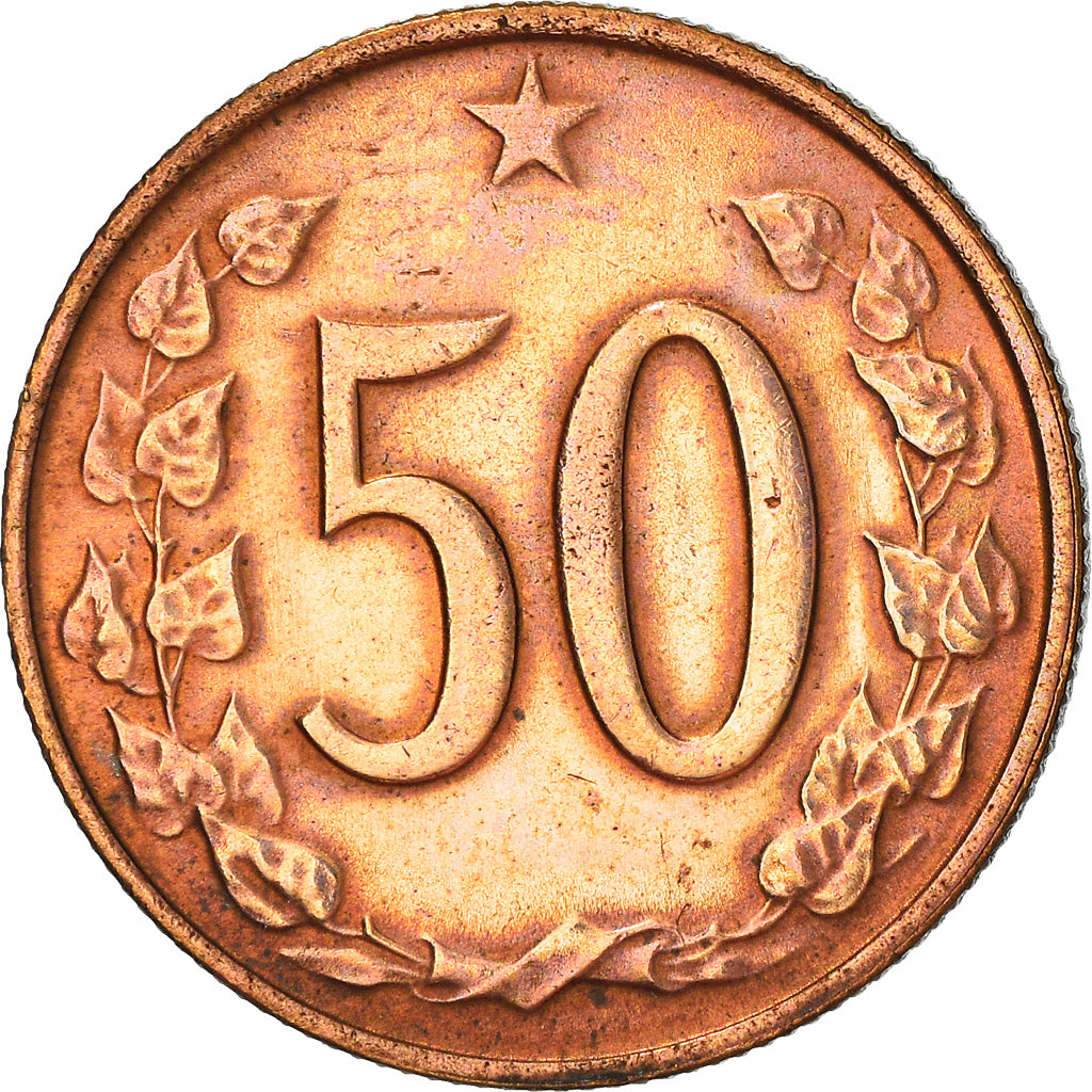 Münze, Tschechoslowakei, 50 Haleru, 1964, S+, Bronze, KM:55.1
