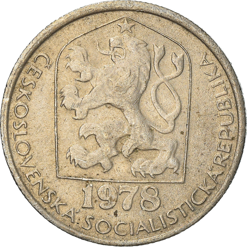 Münze, Tschechoslowakei, 50 Haleru, 1978, S+, Copper-nickel, KM:89