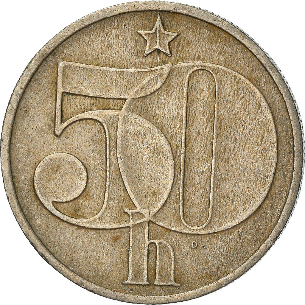 Moneta, Cecoslovacchia, 50 Haleru, 1979, MB+, Rame-nichel, KM:89