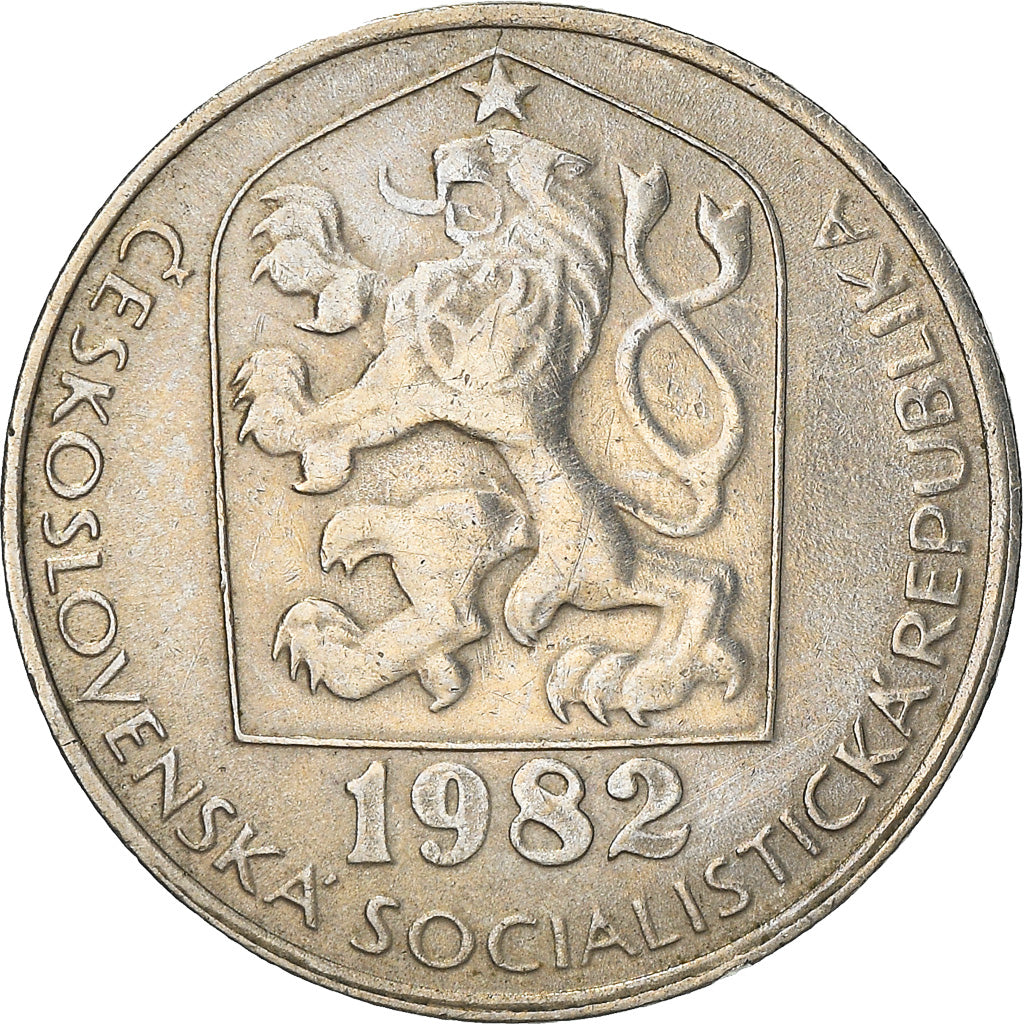Münze, Tschechoslowakei, 50 Haleru, 1982, S+, Copper-nickel, KM:89