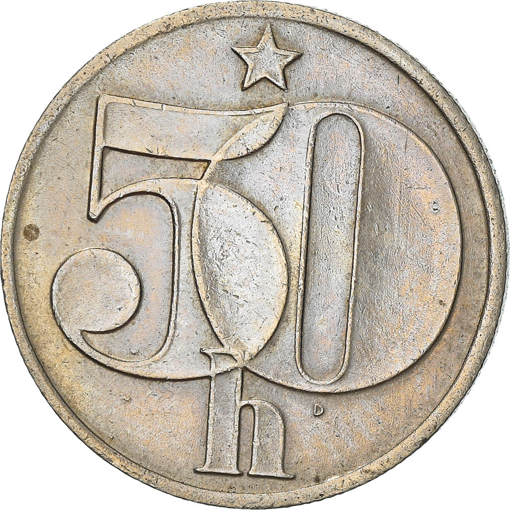 Moneta, Cecoslovacchia, 50 Haleru, 1983, MB+, Rame-nichel, KM:89