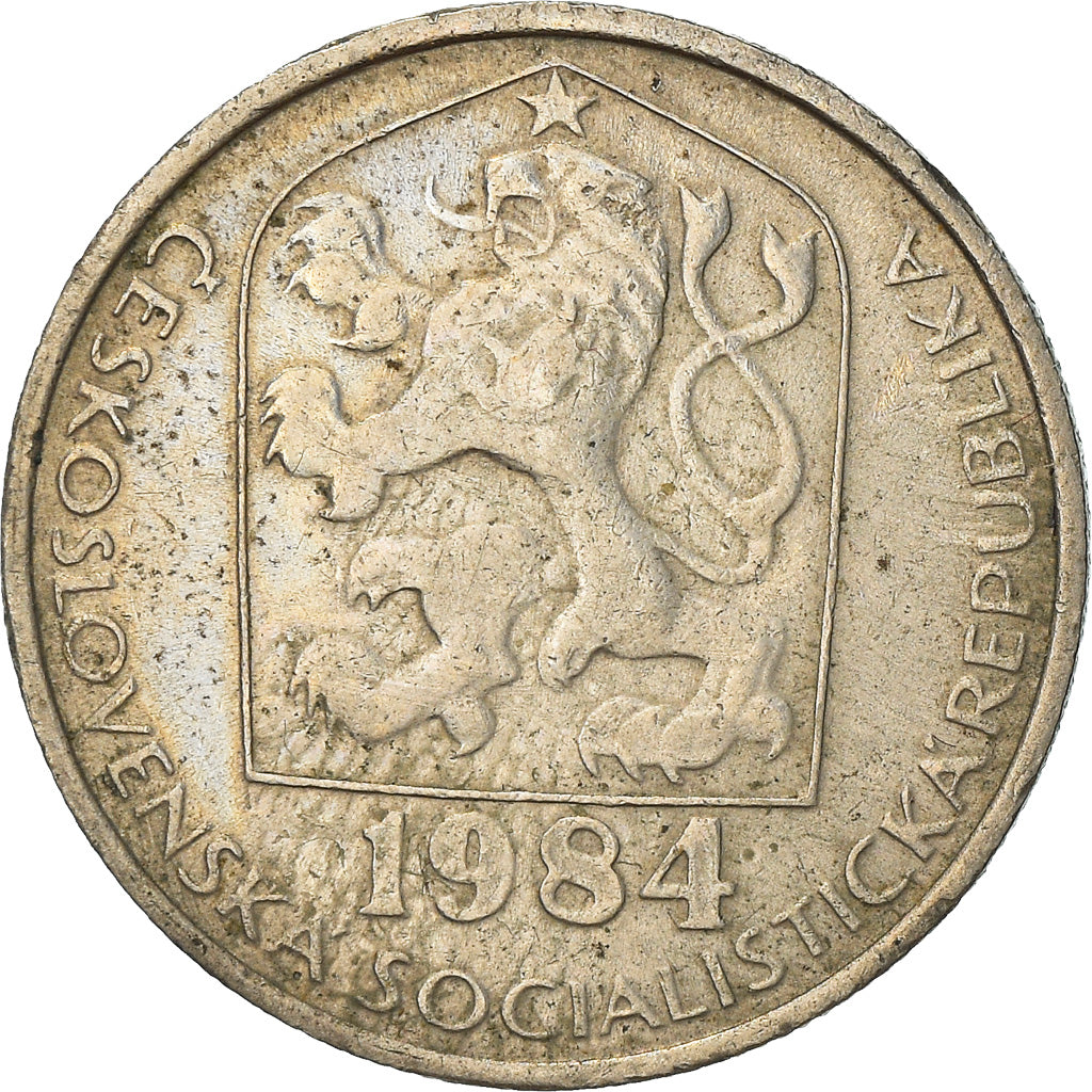 Moneta, Cecoslovacchia, 50 Haleru, 1984, MB+, Rame-nichel, KM:89