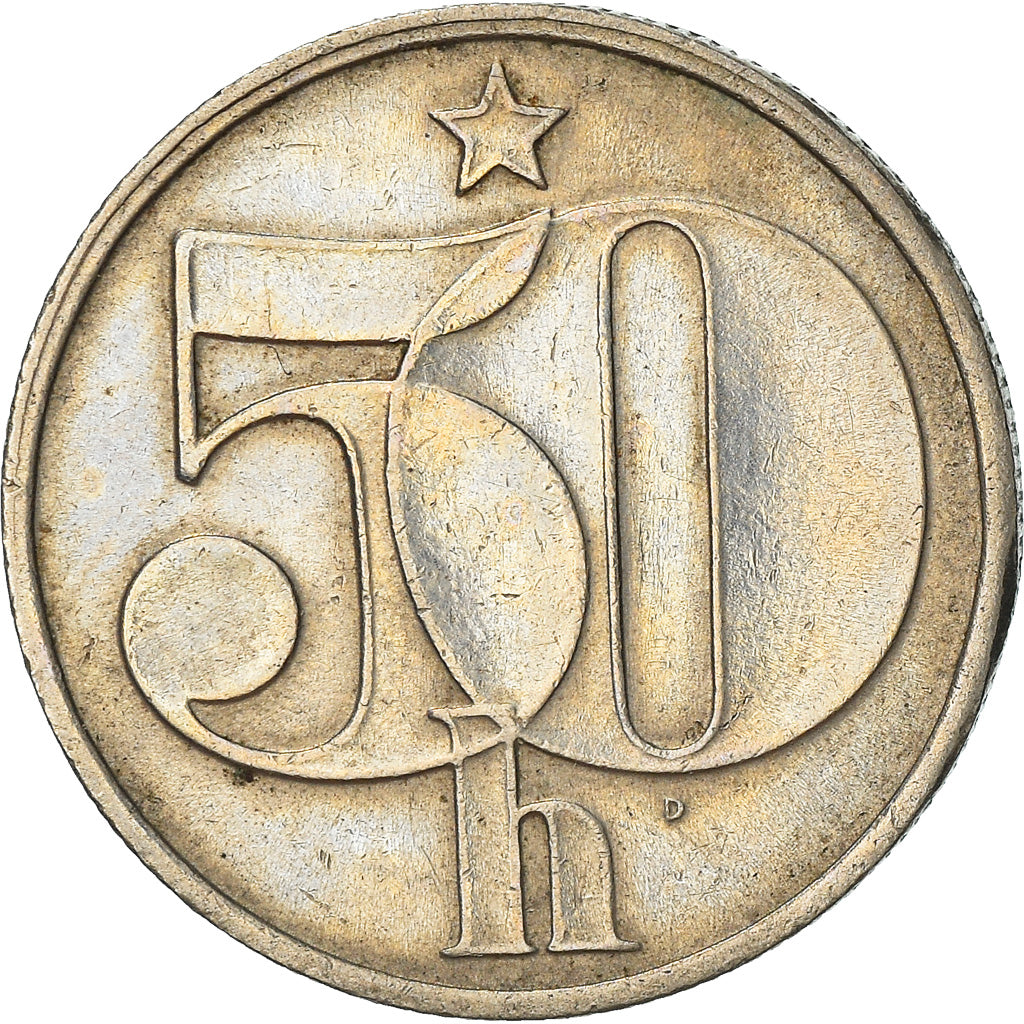 Moneta, Cecoslovacchia, 50 Haleru, 1984, MB+, Rame-nichel, KM:89
