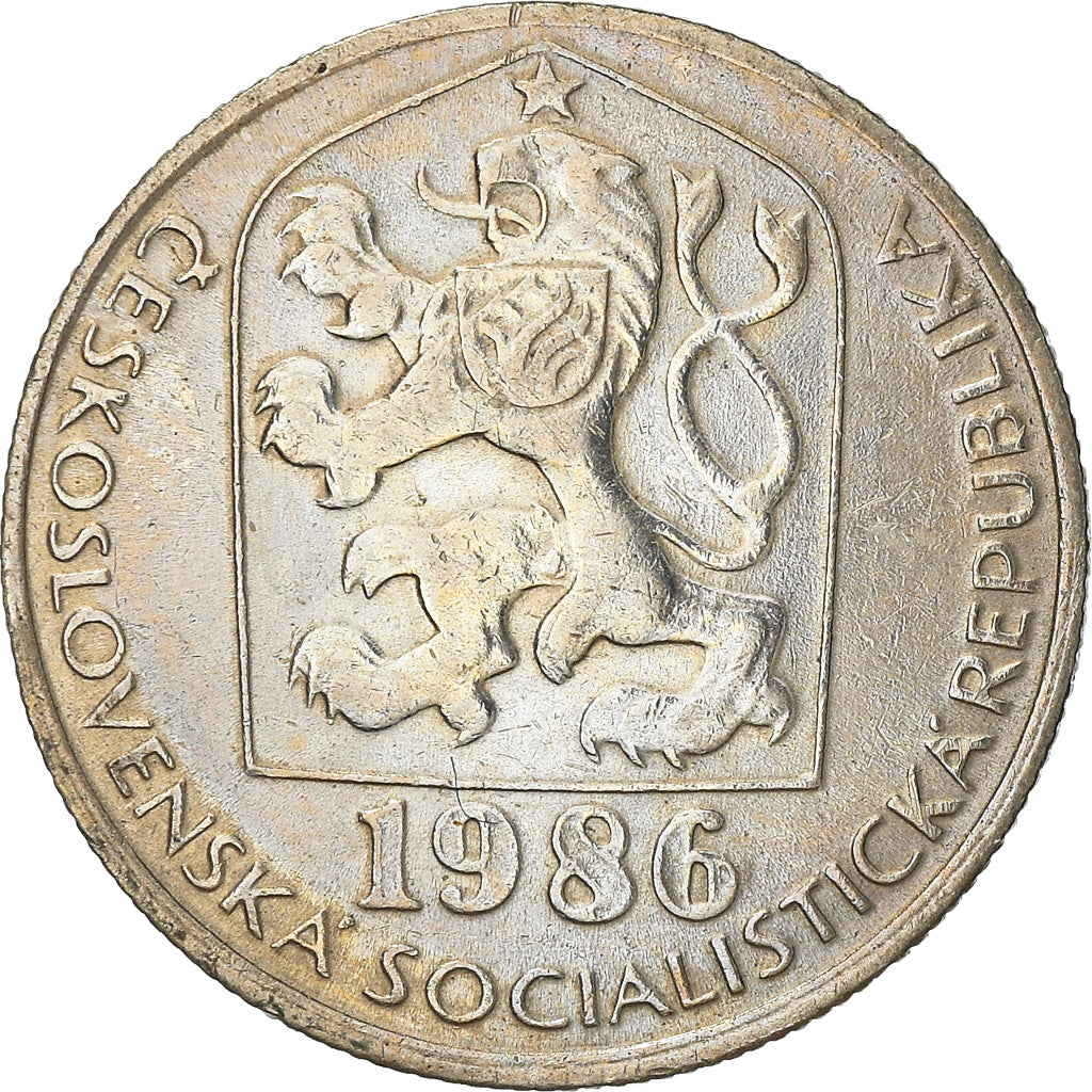 Moneta, Cecoslovacchia, 50 Haleru, 1986, BB+, Rame-nichel, KM:89