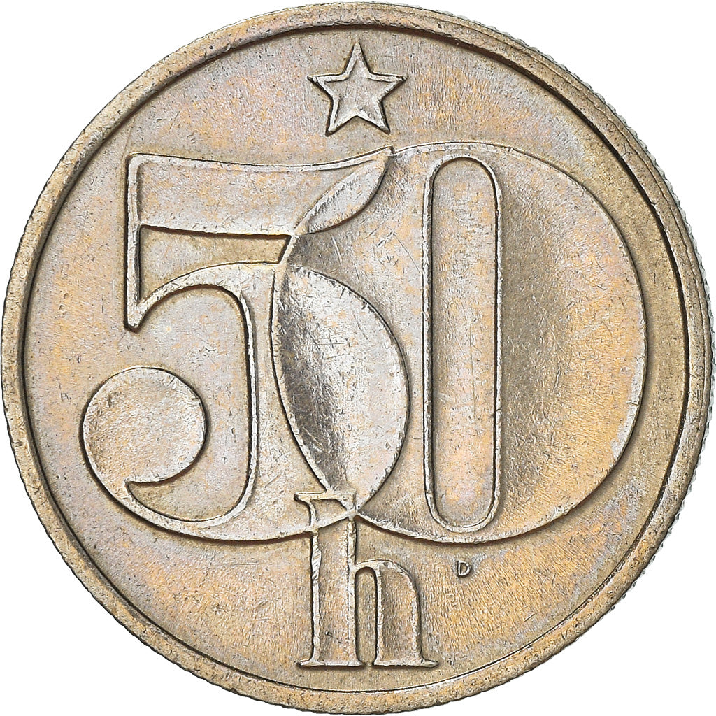 Moneta, Cecoslovacchia, 50 Haleru, 1986, BB+, Rame-nichel, KM:89