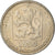 Moneta, Czechosłowacja, 50 Haleru, 1990, AU(50-53), Miedź-Nikiel, KM:89
