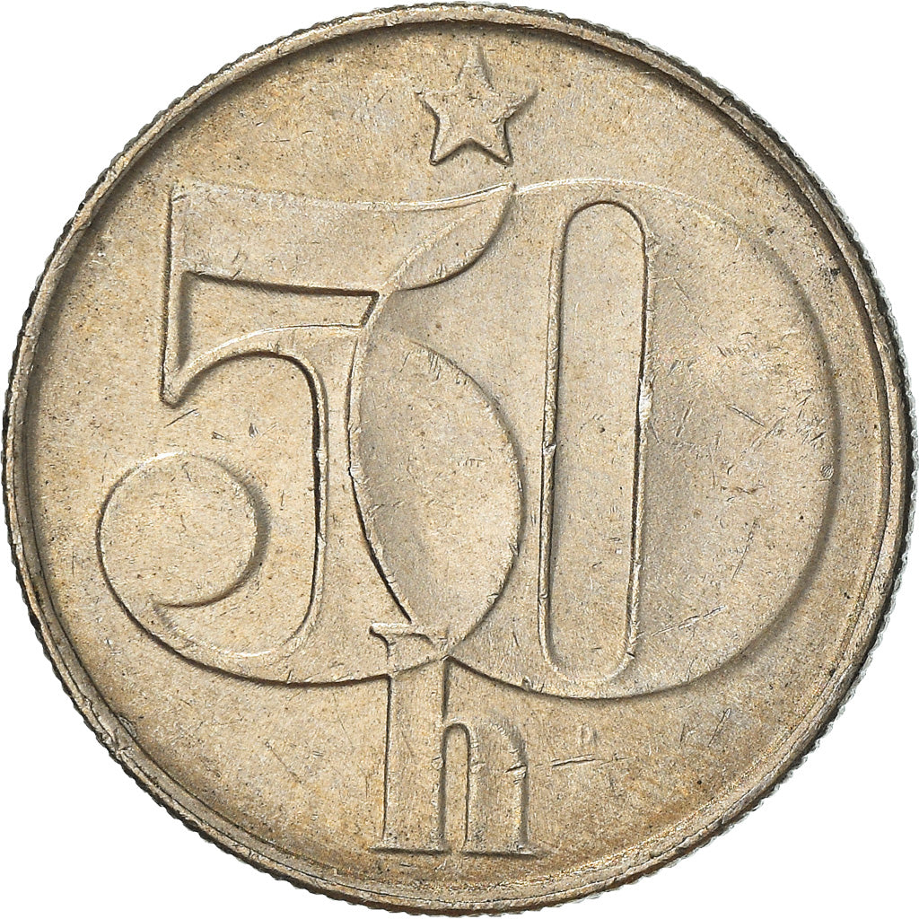Monnaie, Tchécoslovaquie, 50 Haleru, 1990, TTB+, Copper-nickel, KM:89