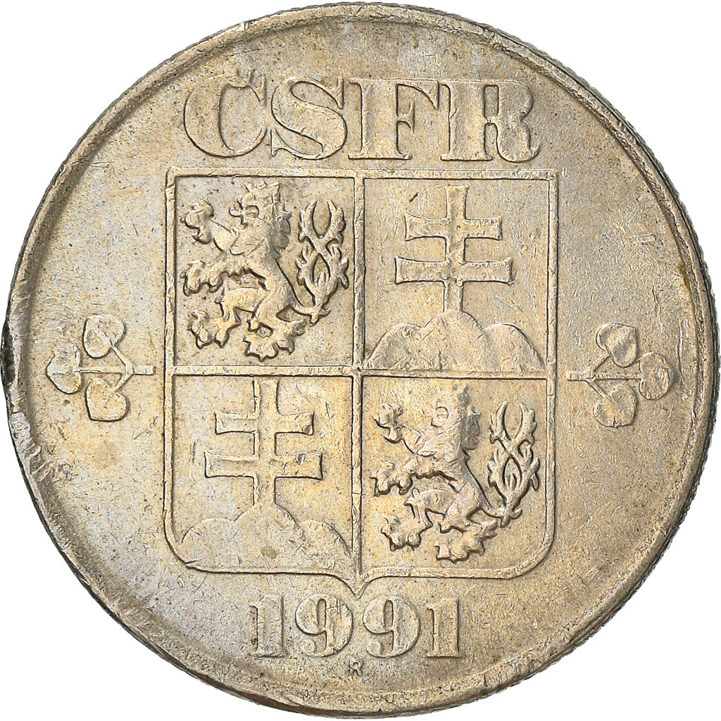 Moeda, Checoslováquia, 50 Haleru, 1991, VF(30-35), Cobre-níquel, KM:144