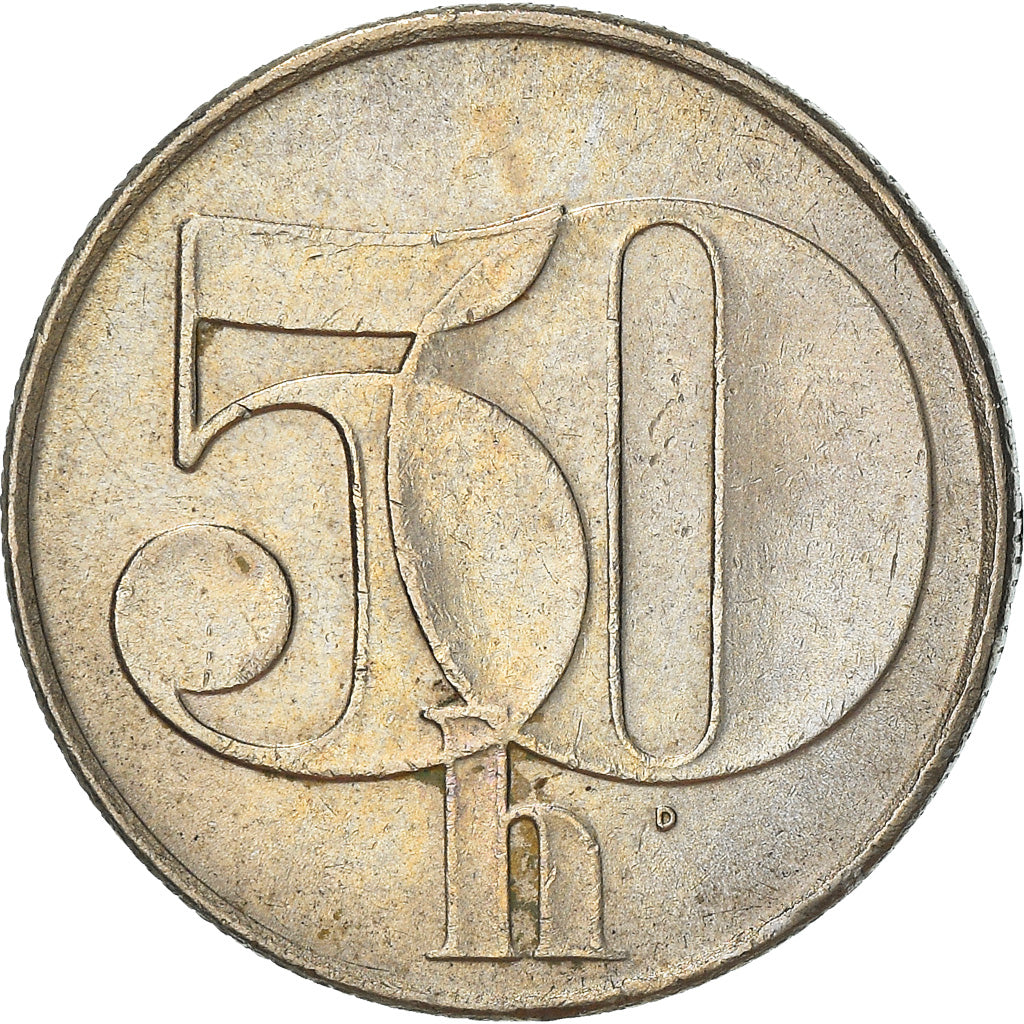 Moeda, Checoslováquia, 50 Haleru, 1991, VF(30-35), Cobre-níquel, KM:144