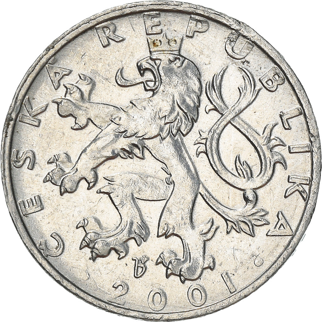 Moneta, Repubblica Ceca, 50 Haleru, 2001, BB+, Alluminio, KM:3.1