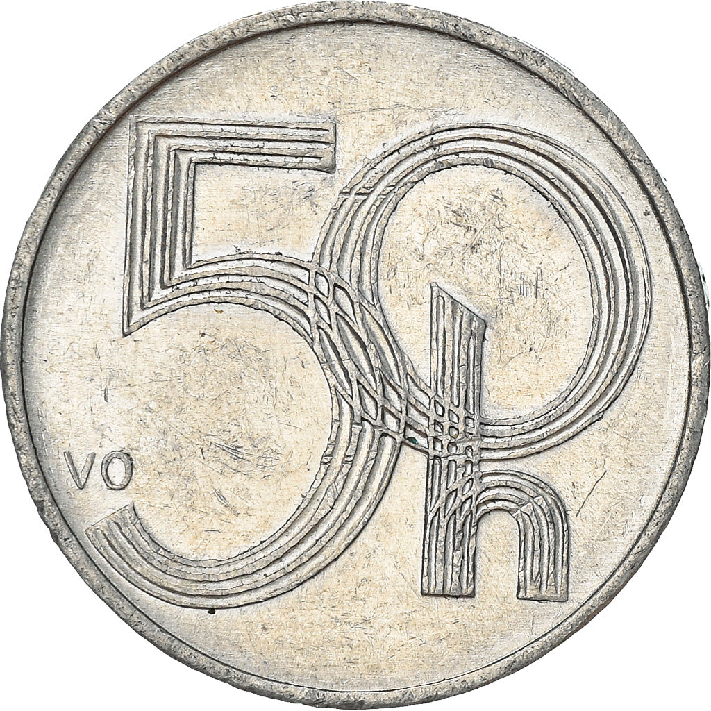 Moneta, Repubblica Ceca, 50 Haleru, 2003, Jablonec nad Nisou, BB+, Alluminio