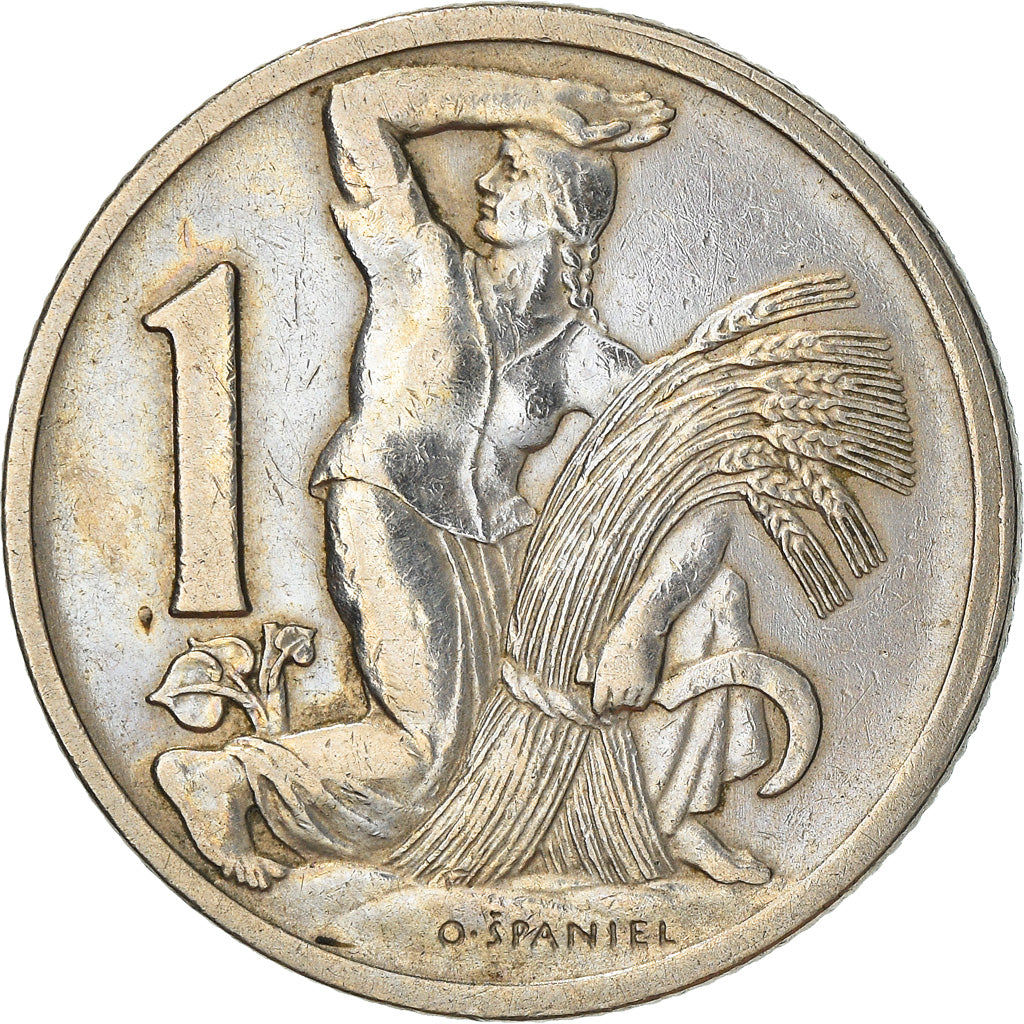 Moneta, Cecoslovacchia, Koruna, 1938, MB+, Rame-nichel, KM:4