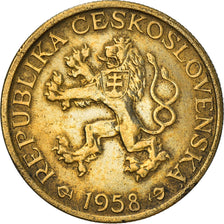 Moneta, Cecoslovacchia, Koruna, 1958, MB, Alluminio-bronzo, KM:46