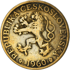 Moneda, Checoslovaquia, Koruna, 1960, BC+, Aluminio - bronce, KM:46