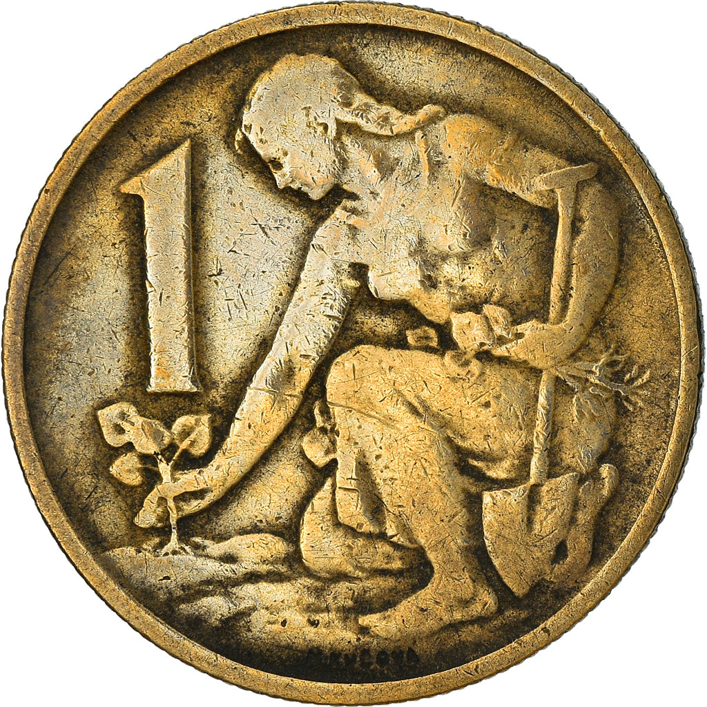 Moneda, Checoslovaquia, Koruna, 1960, BC+, Aluminio - bronce, KM:46