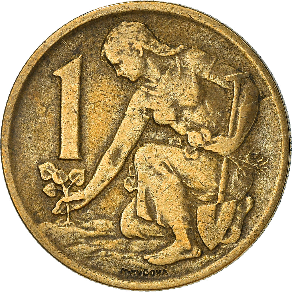 Münze, Tschechoslowakei, Koruna, 1962, S+, Aluminum-Bronze, KM:50