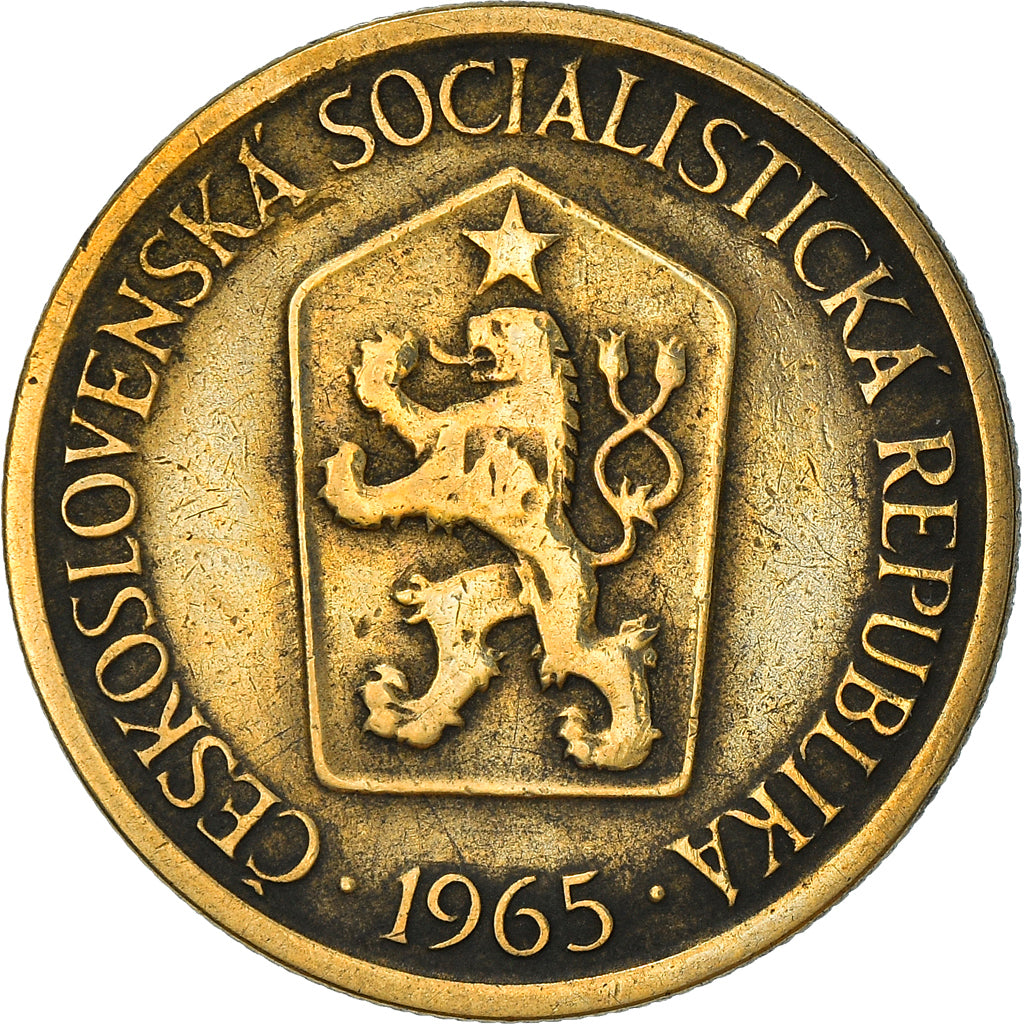Münze, Tschechoslowakei, Koruna, 1965, S, Aluminum-Bronze, KM:50