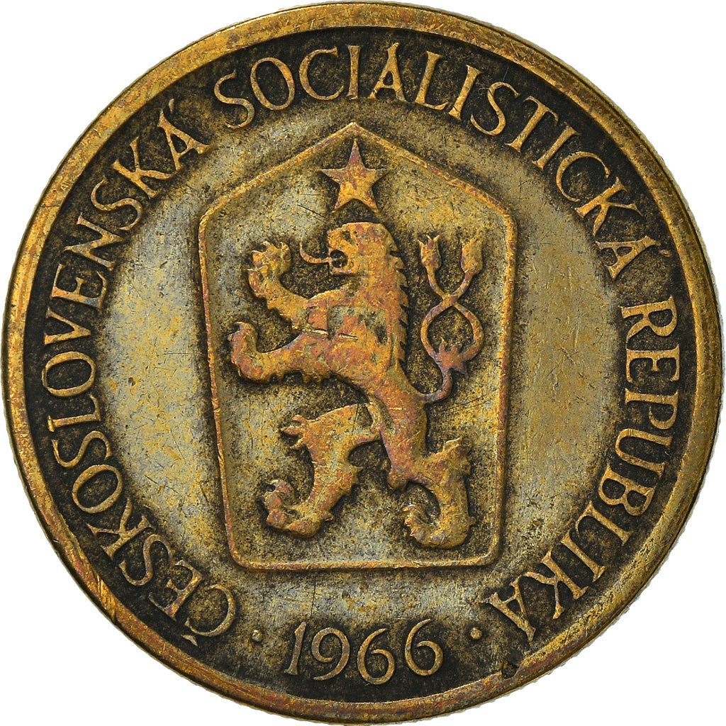 Monnaie, Tchécoslovaquie, Koruna, 1966, TB+, Aluminum-Bronze, KM:50