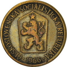 Monnaie, Tchécoslovaquie, Koruna, 1966, TB+, Aluminum-Bronze, KM:50