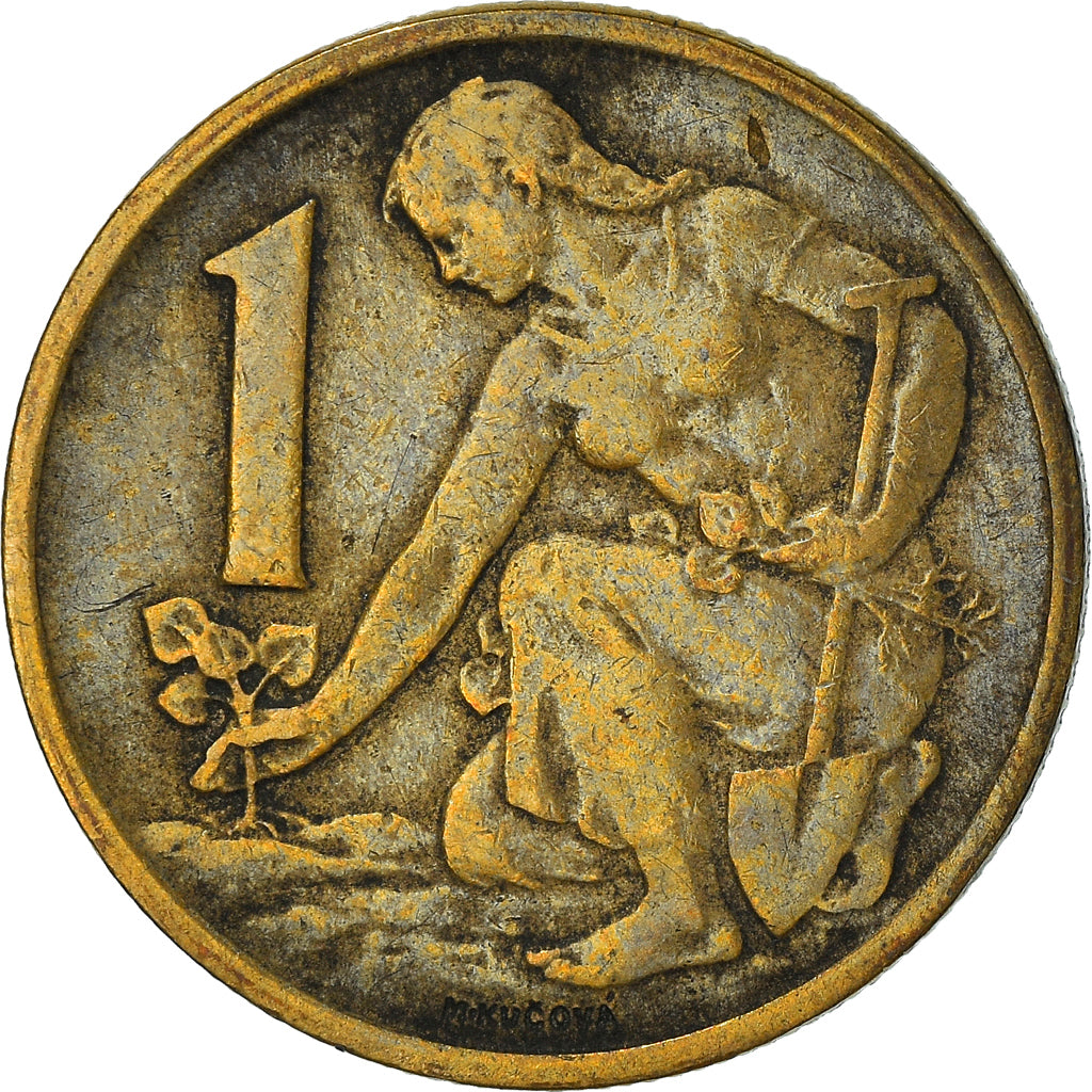 Monnaie, Tchécoslovaquie, Koruna, 1966, TB+, Aluminum-Bronze, KM:50
