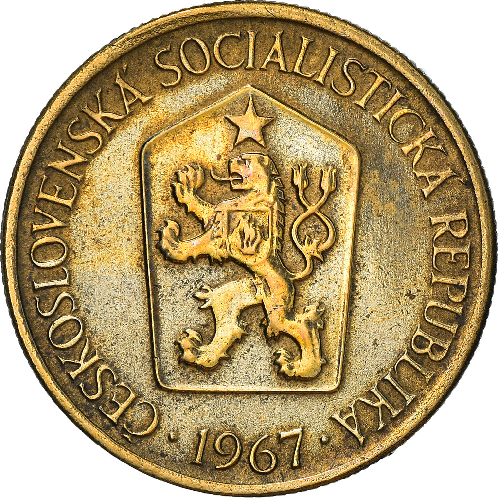 Moneta, Cecoslovacchia, Koruna, 1967, MB, Alluminio-bronzo, KM:50
