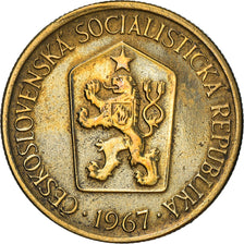 Moneta, Cecoslovacchia, Koruna, 1967, MB, Alluminio-bronzo, KM:50