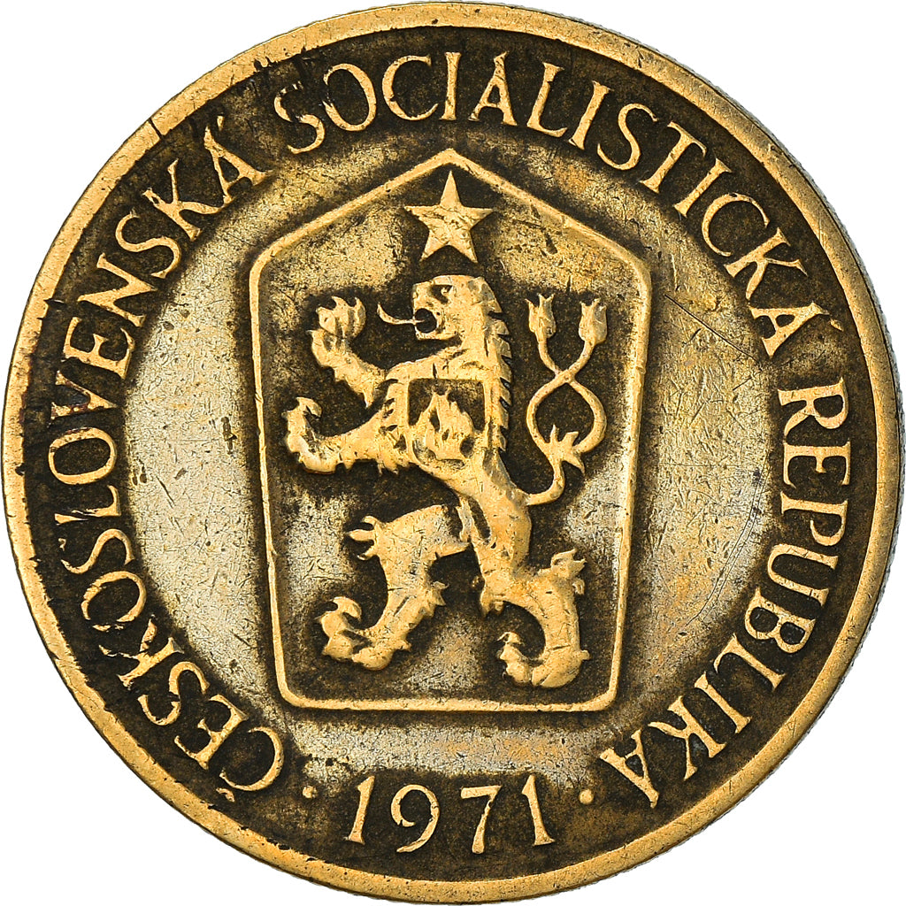 Moeda, Checoslováquia, Koruna, 1971, VF(30-35), Alumínio-Bronze, KM:50