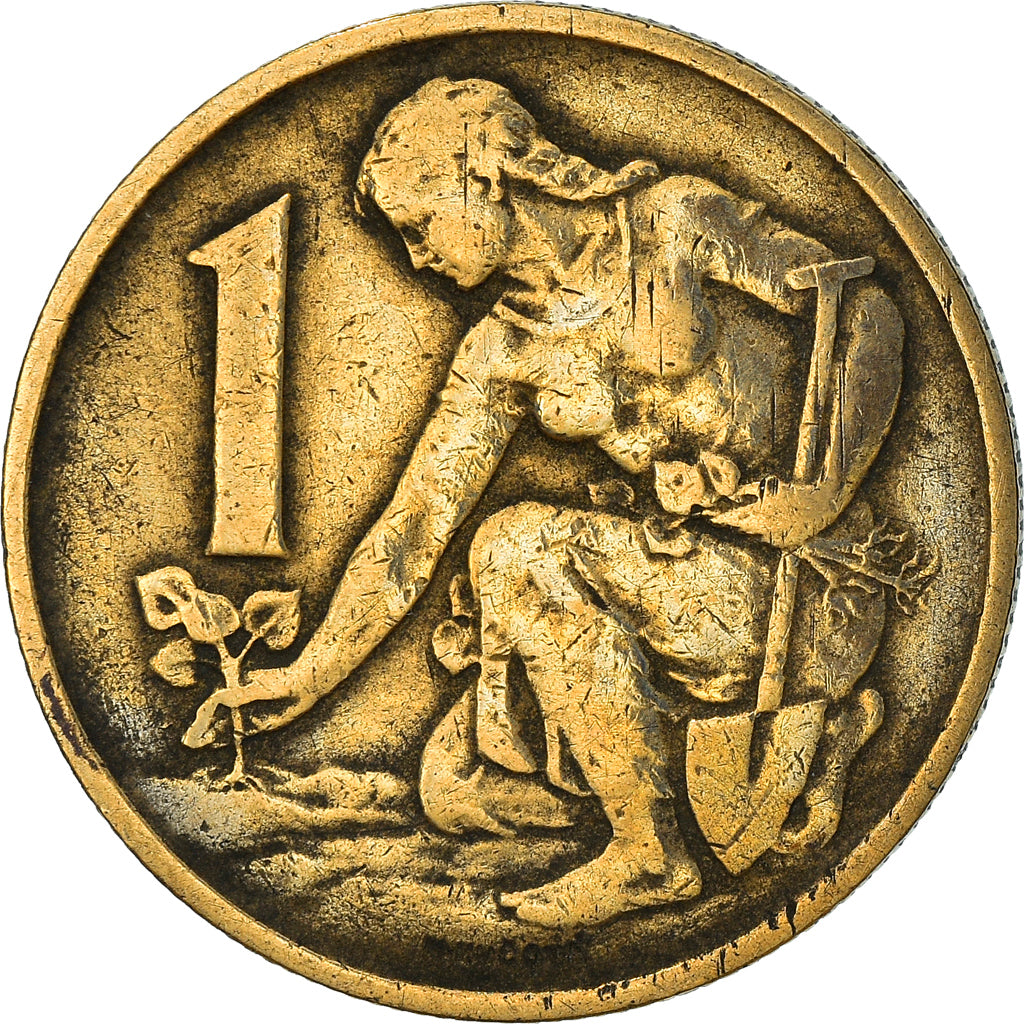 Moeda, Checoslováquia, Koruna, 1971, VF(30-35), Alumínio-Bronze, KM:50