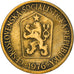 Moneta, Cecoslovacchia, Koruna, 1976, MB+, Alluminio-bronzo, KM:50