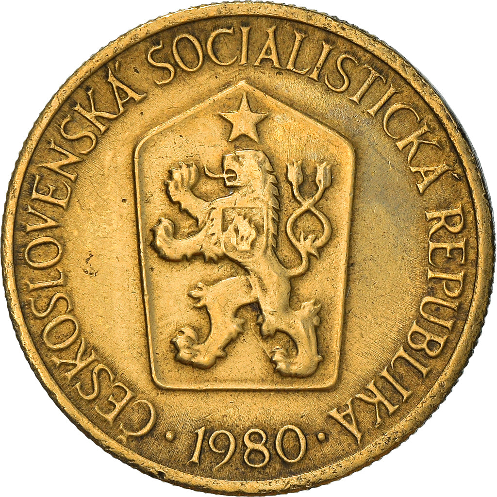 Monnaie, Tchécoslovaquie, Koruna, 1980, TB+, Aluminum-Bronze, KM:50