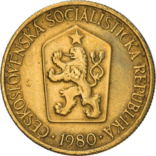 Monnaie, Tchécoslovaquie, Koruna, 1980, TB+, Aluminum-Bronze, KM:50