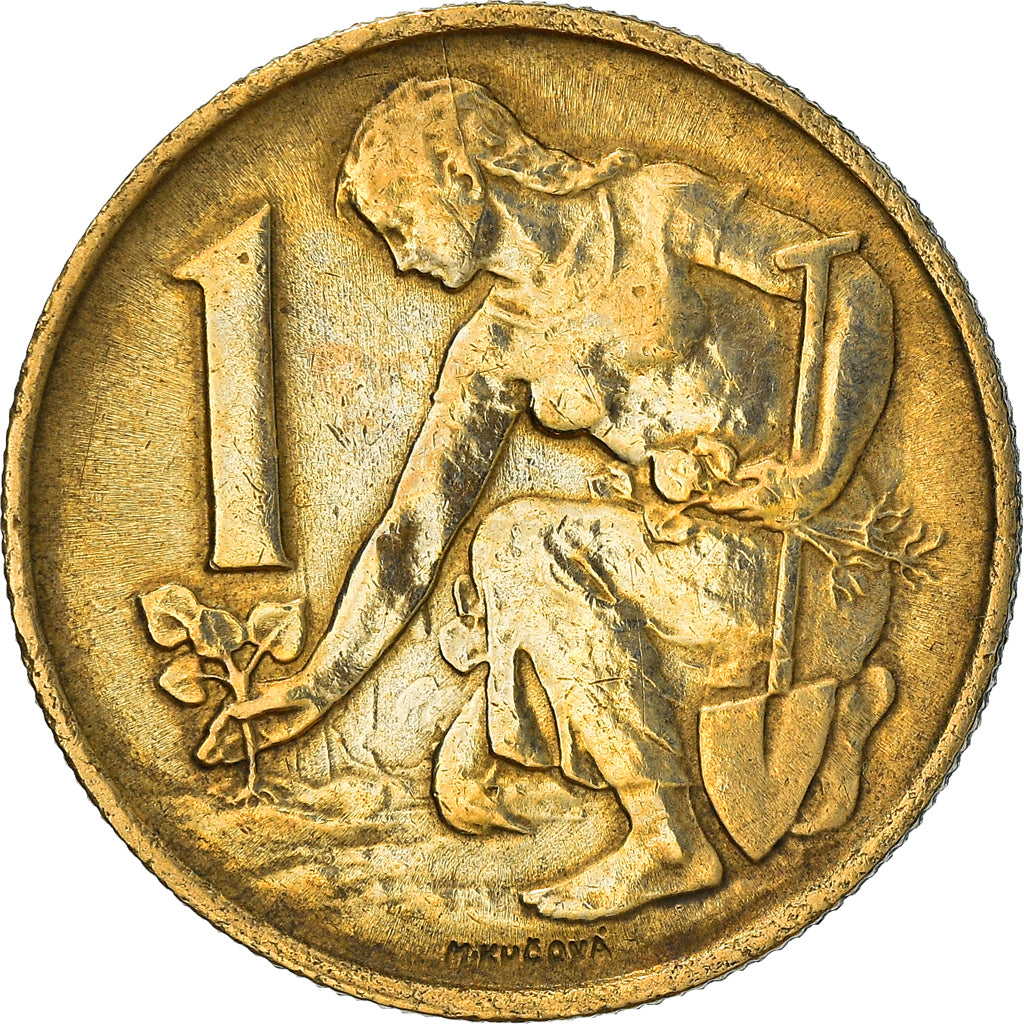 Monnaie, Tchécoslovaquie, Koruna, 1980, TB+, Aluminum-Bronze, KM:50