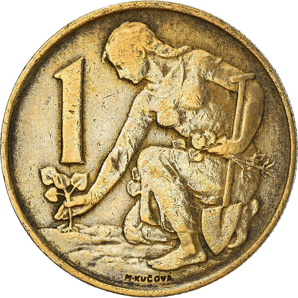 Moneta, Cecoslovacchia, Koruna, 1982, MB+, Alluminio-bronzo, KM:50