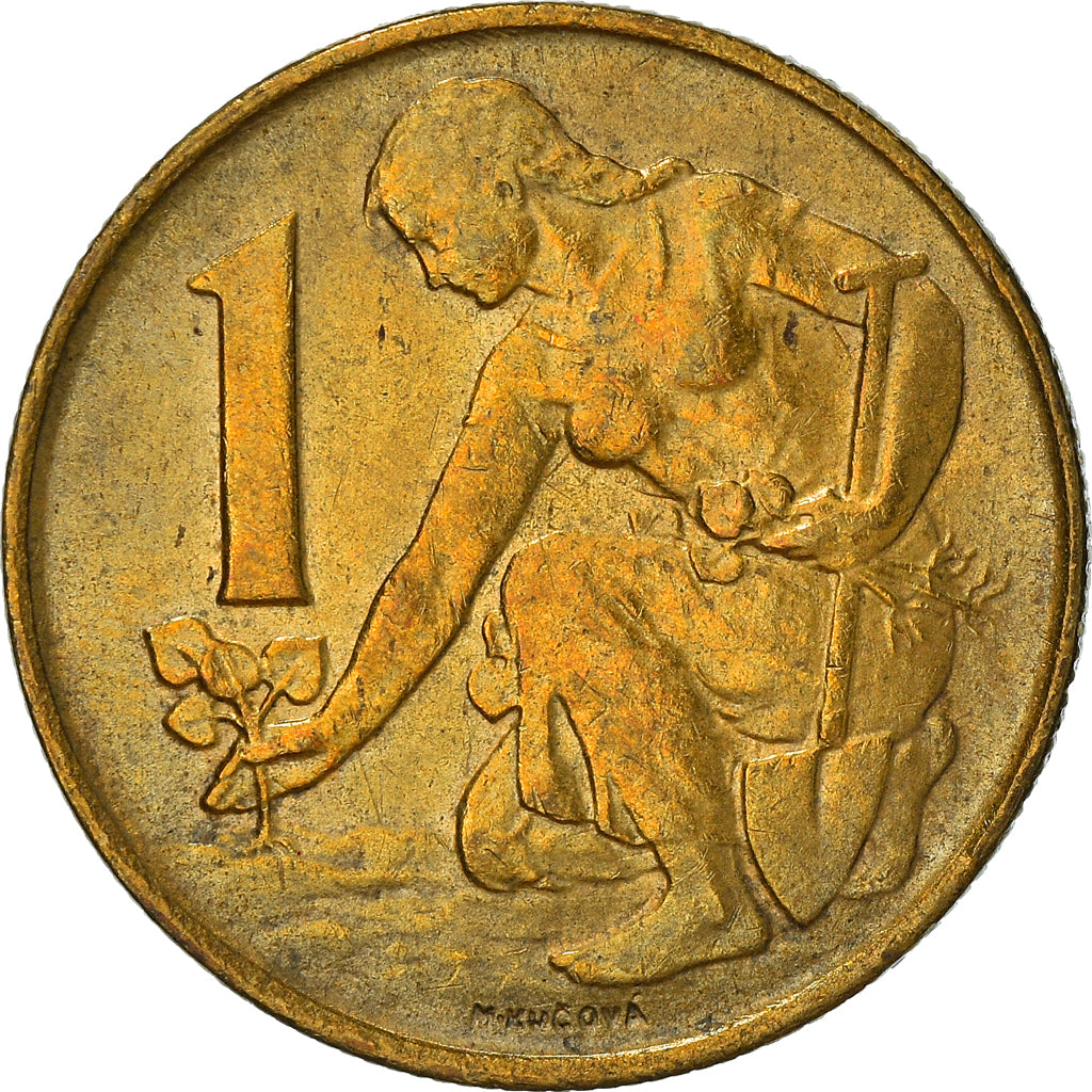 Munten, Tsjecho-Slowakije, Koruna, 1983, ZF+, Aluminum-Bronze, KM:50