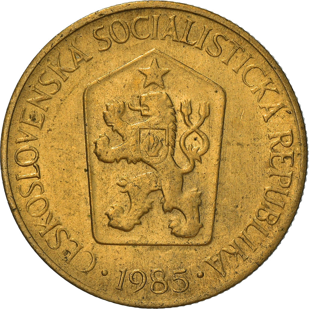 Moneta, Cecoslovacchia, Koruna, 1985, BB+, Alluminio-bronzo, KM:50