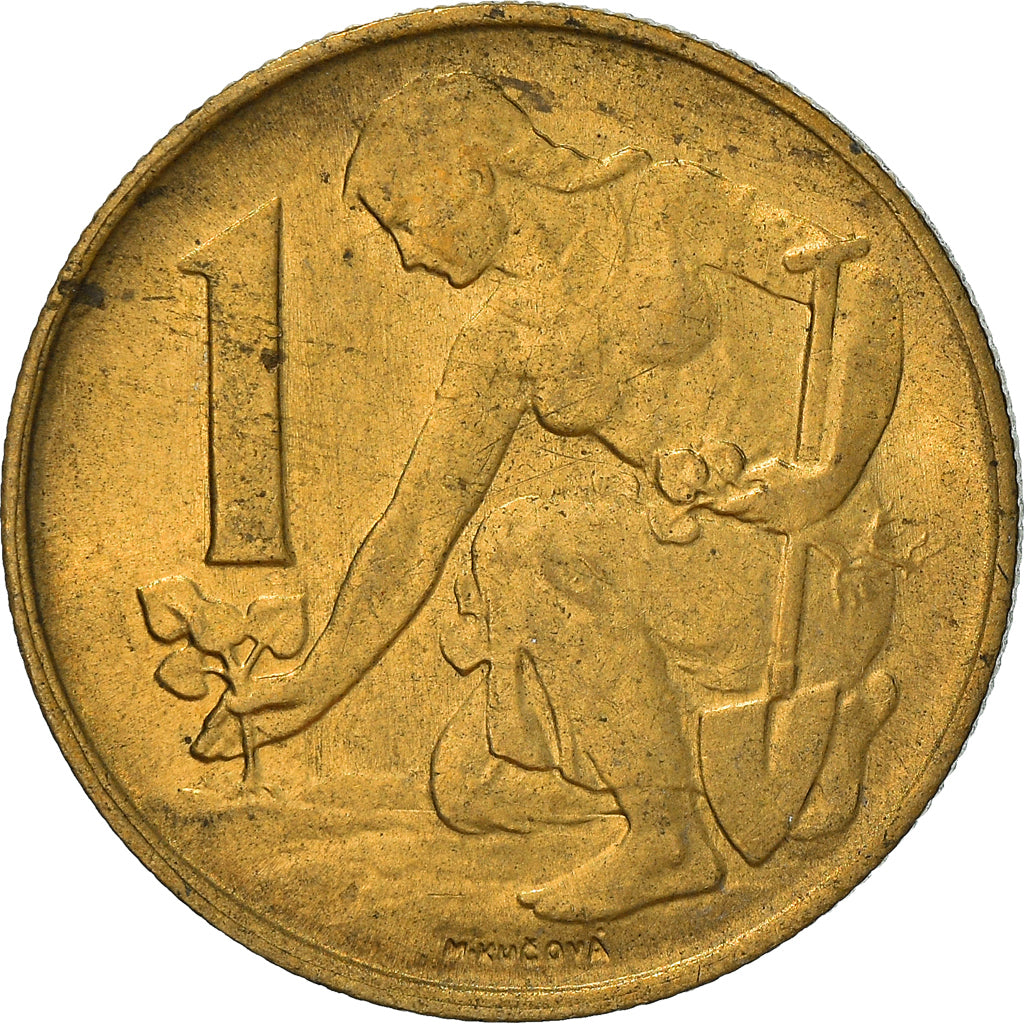Moneta, Cecoslovacchia, Koruna, 1985, BB+, Alluminio-bronzo, KM:50
