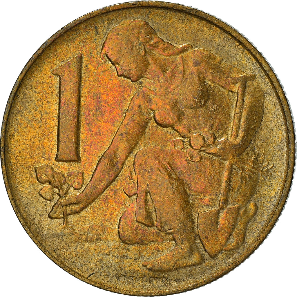 Münze, Tschechoslowakei, Koruna, 1991, SS+, Copper-Aluminum, KM:151