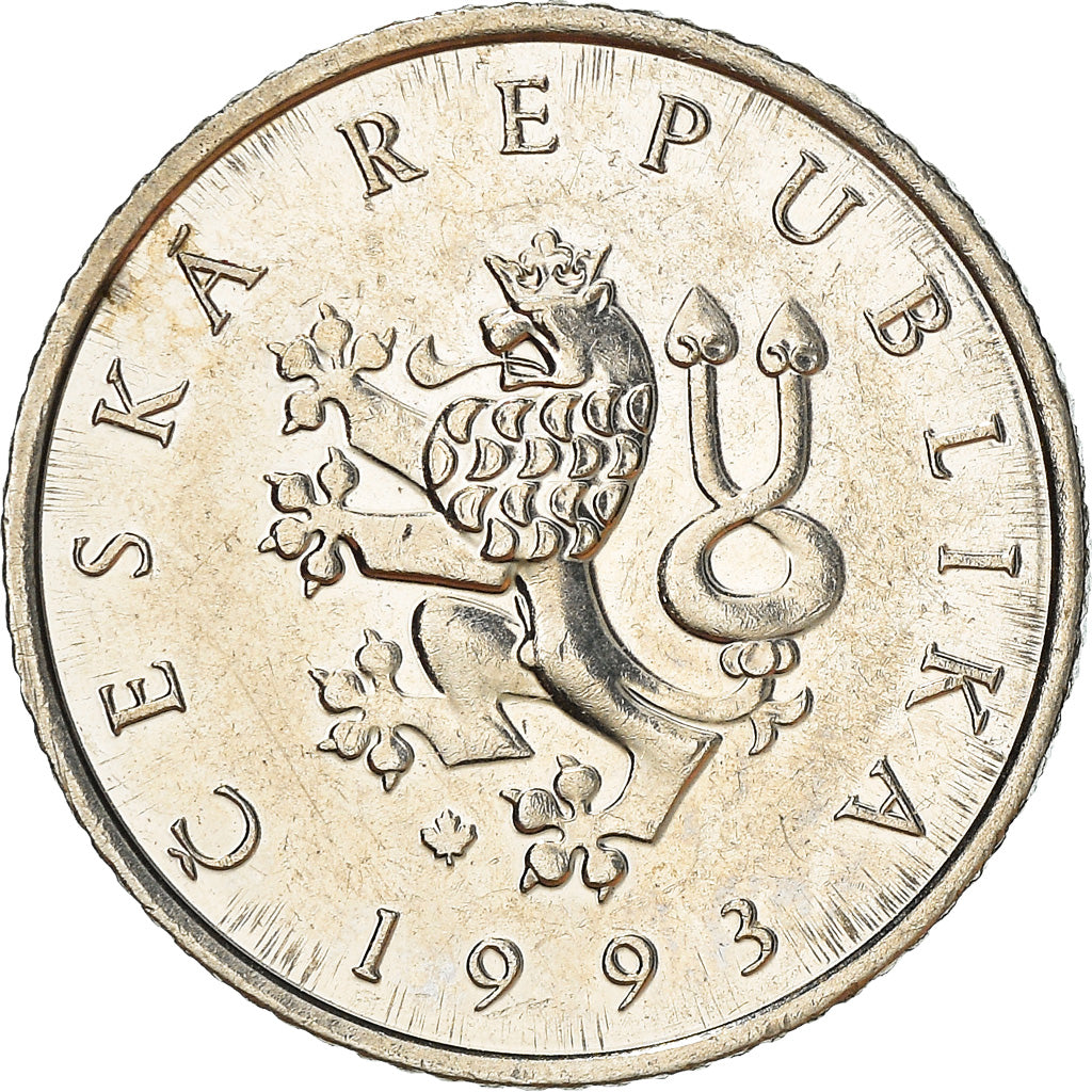 Munten, Tsjechische Republiek, Koruna, 1993, FR+, Nickel plated steel, KM:7