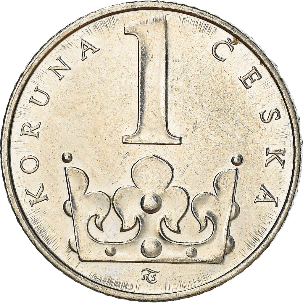 Munten, Tsjechische Republiek, Koruna, 1993, FR+, Nickel plated steel, KM:7