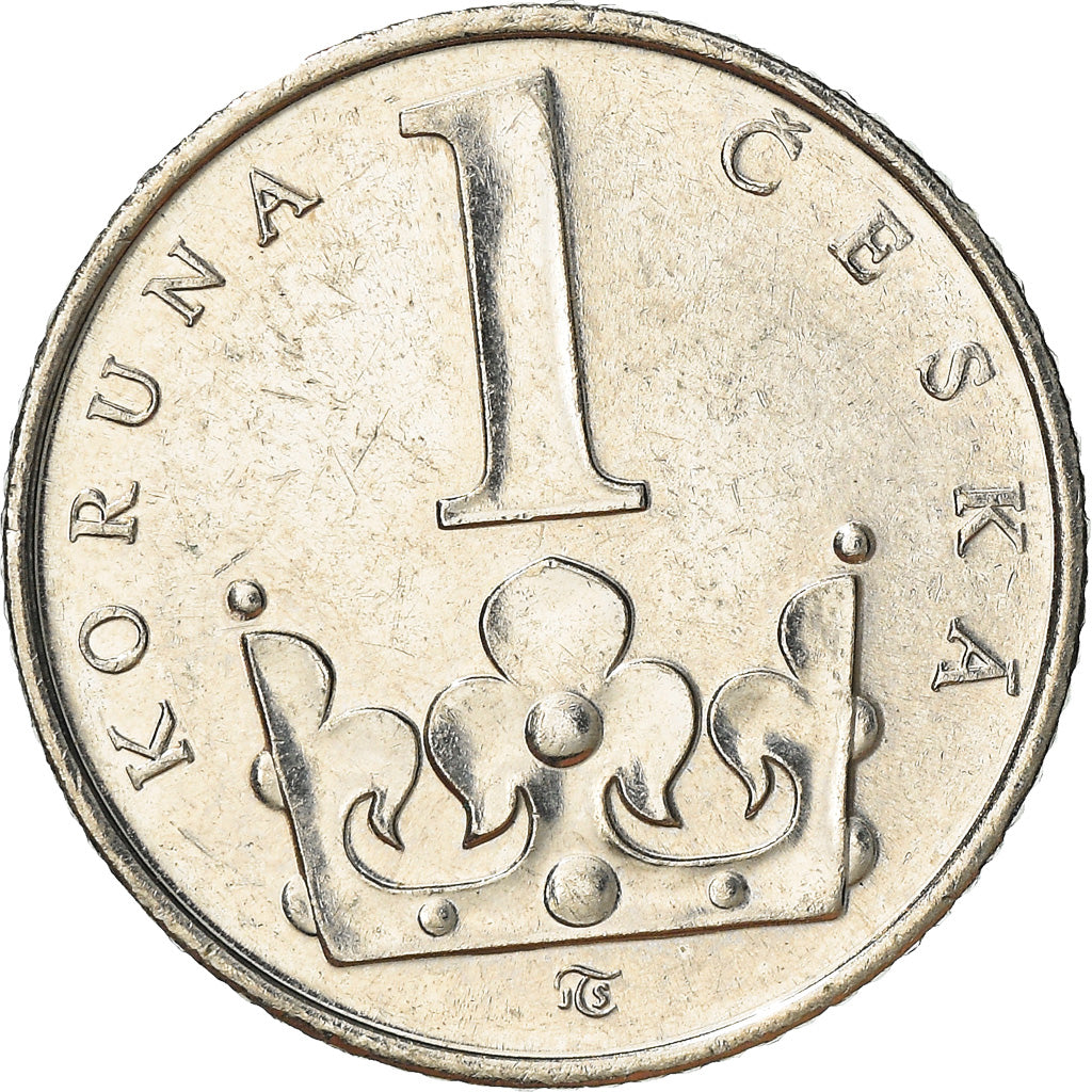 Moneta, Czechy, Koruna, 1996, AU(50-53), Nickel platerowany stalą, KM:7
