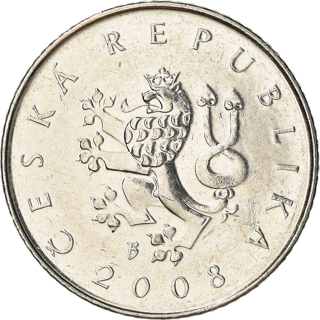 Monnaie, République Tchèque, Koruna, 2008, TB+, Nickel plated steel, KM:7