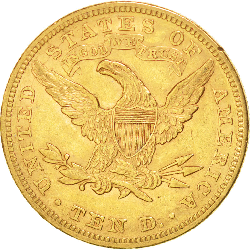 UNITED STATES, Coronet Head, $10, Eagle, 1890, U.S. Mint, KM #102, AU(50-53),...