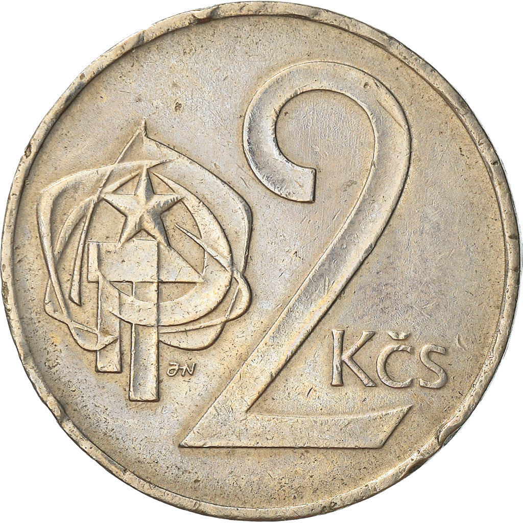 Moneta, Cecoslovacchia, 2 Koruny, 1982, MB+, Rame-nichel, KM:75