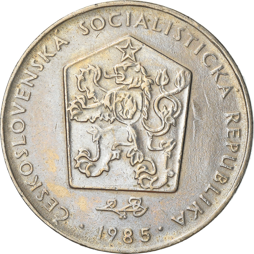 Moneta, Cecoslovacchia, 2 Koruny, 1985, MB+, Rame-nichel, KM:75