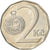 Moneta, Repubblica Ceca, 2 Koruny, 1996, MB+, Acciaio placcato nichel, KM:9