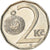 Moneda, República Checa, 2 Koruny, 1998, BC+, Níquel chapado en acero, KM:9