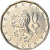 Moneda, República Checa, 2 Koruny, 2004, BC+, Níquel chapado en acero, KM:9