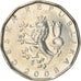 Moneda, República Checa, 2 Koruny, 2008, BC+, Níquel chapado en acero, KM:9