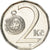 Moneda, República Checa, 2 Koruny, 2015, MBC, Níquel chapado en acero