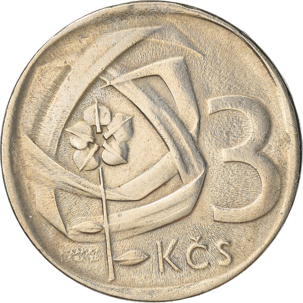 Moneta, Cecoslovacchia, 3 Koruny, 1969, BB, Rame-nichel, KM:57